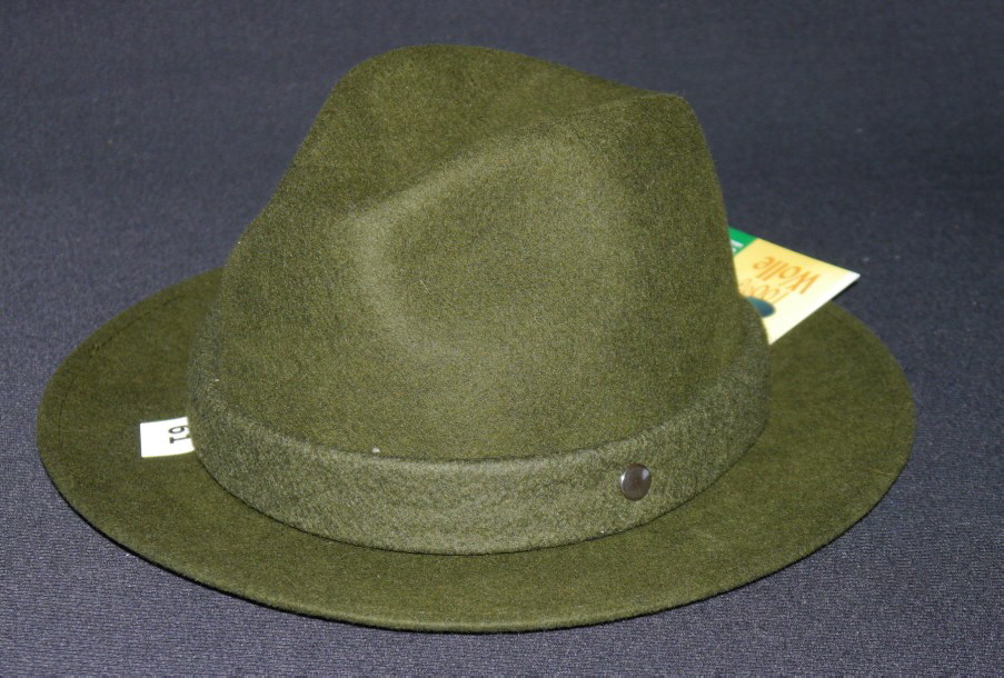 Lodenhut mit Wechselband grün/signal